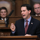 Wisconsin Governor Scott Walker delivers his budget address to a joint session of the legislature at the capitol March 1, 2011 in Madison, Wisconsin.